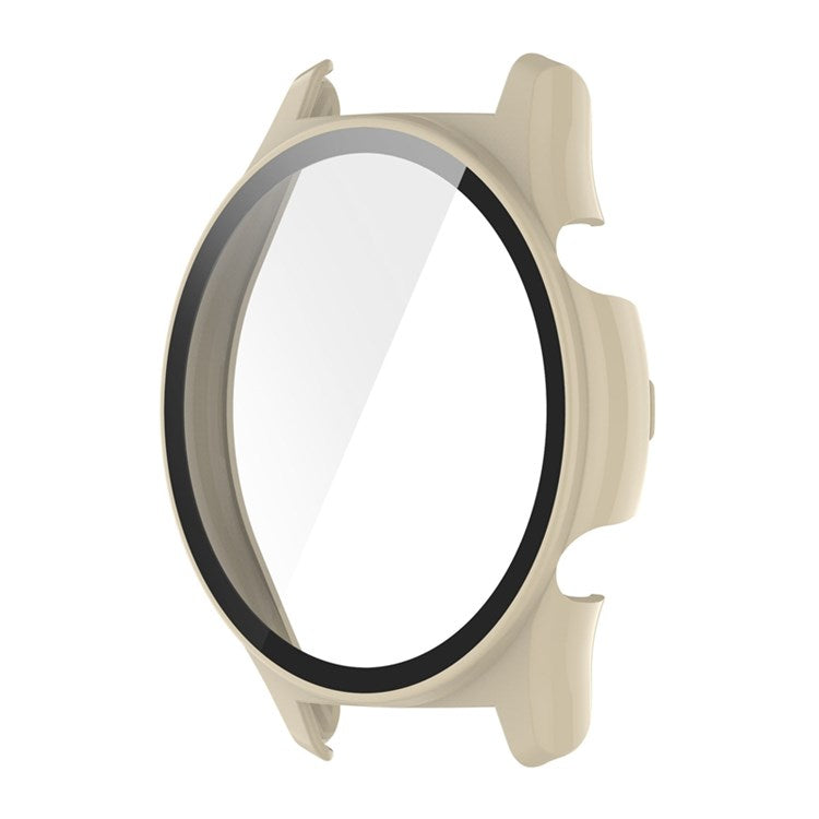 For Honor Watch GS3 46mm Hard PC Anti-drop Watch Case with Tempered Glass Screen Protector - Beige