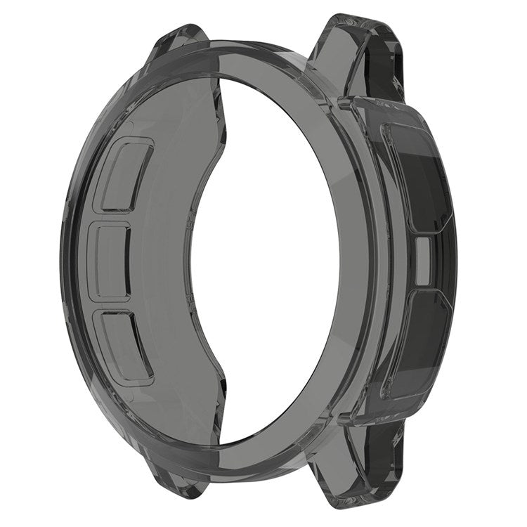 For Garmin Instinct 2S Anti-fall Watch Cover Transparent Soft TPU Protective Case - Transparent Black