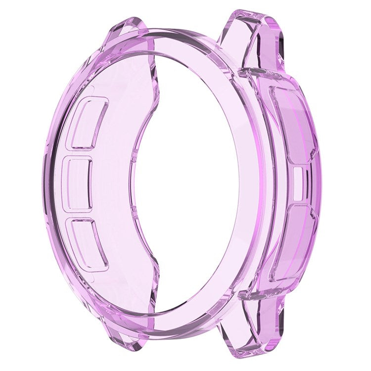 For Garmin Instinct 2S Anti-fall Watch Cover Transparent Soft TPU Protective Case - Transparent Purple