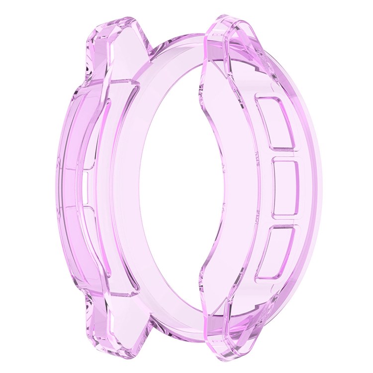 For Garmin Instinct 2S Anti-fall Watch Cover Transparent Soft TPU Protective Case - Transparent Purple