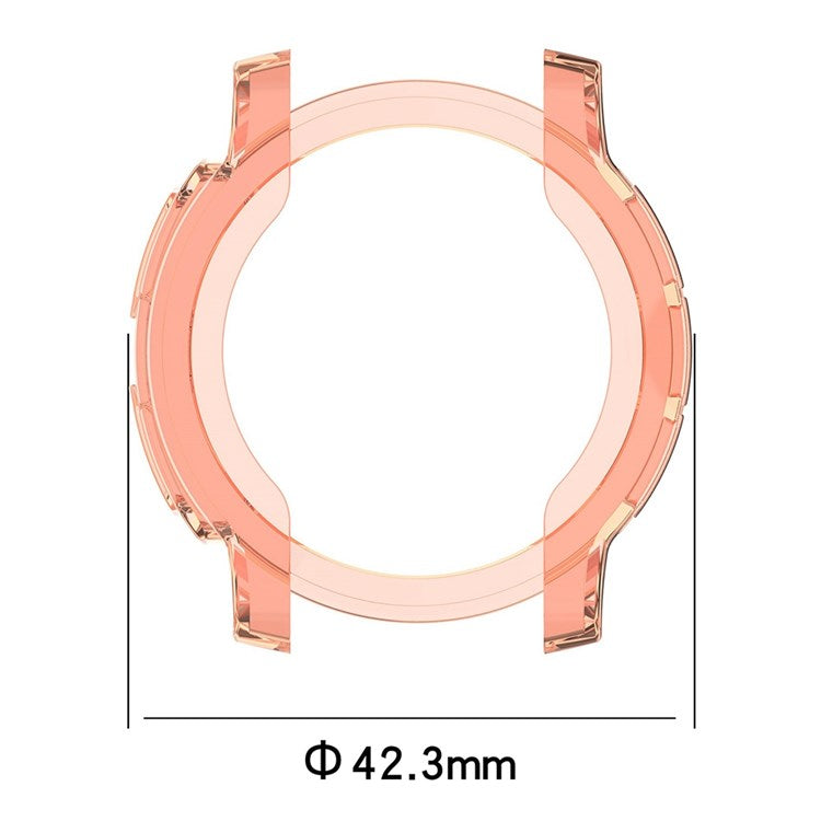 For Garmin Instinct 2S Anti-fall Watch Cover Transparent Soft TPU Protective Case - Transparent Purple