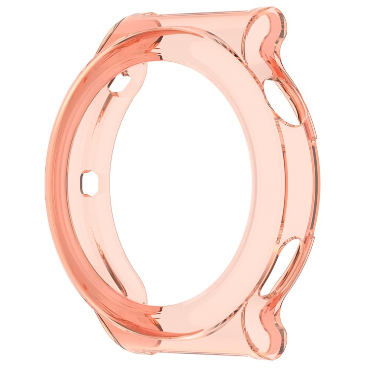 For Huawei Watch GT 3 Pro 43mm Hollow Out Soft TPU Case Smart Watch Protective Cover - Transparent Pink