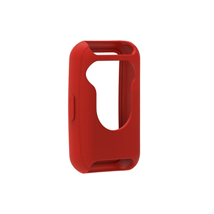 Soft Silicone Watch Case for Huawei Band 7/6, Anti-scratch Protection Watch Frame Cover - Deep Red