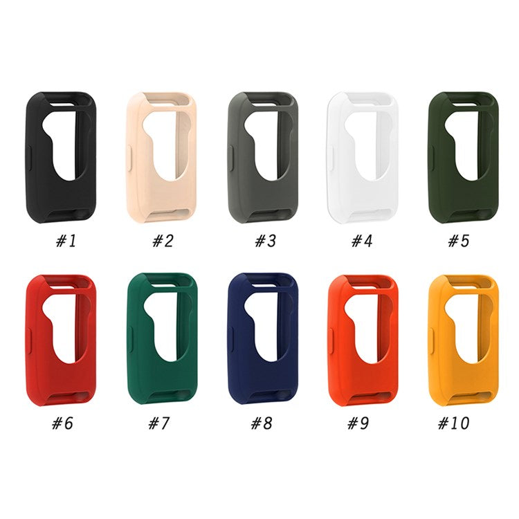 Soft Silicone Watch Case for Huawei Band 7/6, Anti-scratch Protection Watch Frame Cover - Deep Red