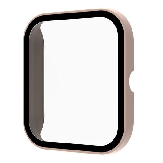 For Haylou GST LS09B Clear Case Full Coverage Hard PC Cover with Tempered Glass Screen Protector - Pink