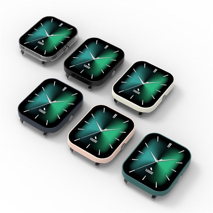 For Haylou GST LS09B Clear Case Full Coverage Hard PC Cover with Tempered Glass Screen Protector - Pink