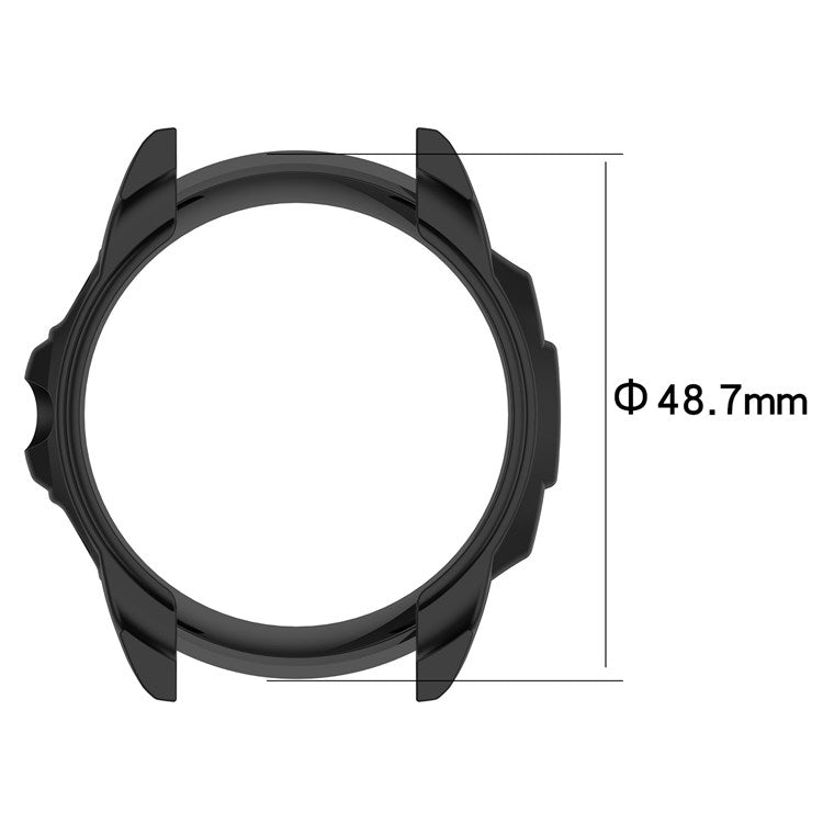 For Fossil Gen 6 Well-protected Flexible TPU Hollow-out Watch Case Protective Cover 44mm - Light Pink