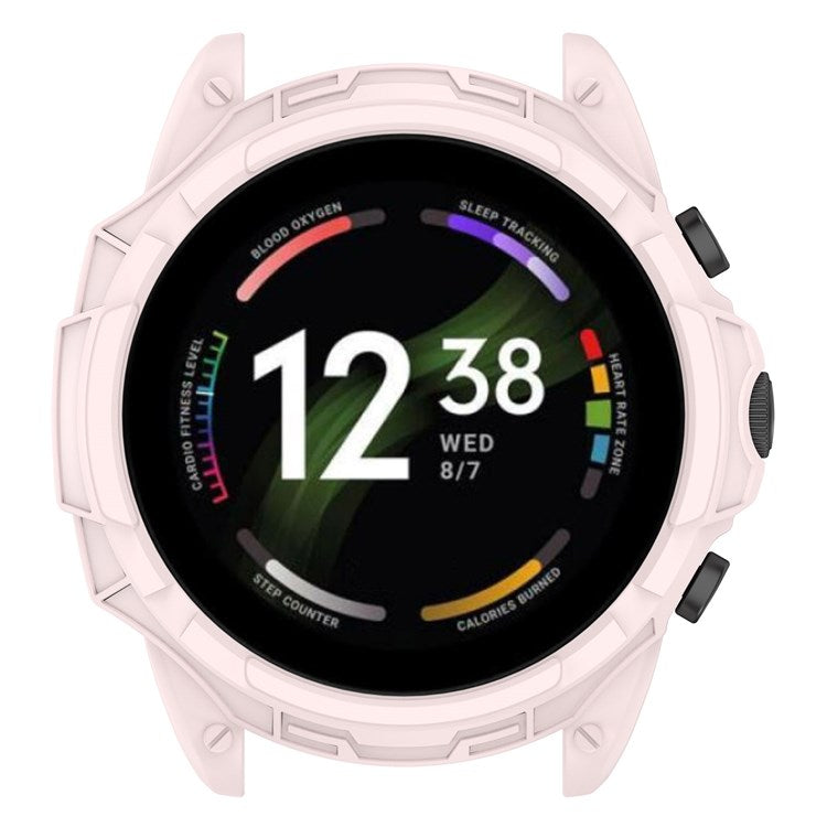 For Fossil Gen 6 Soft TPU Hollow-out Watch Case Protective Cover 42mm - Light Pink