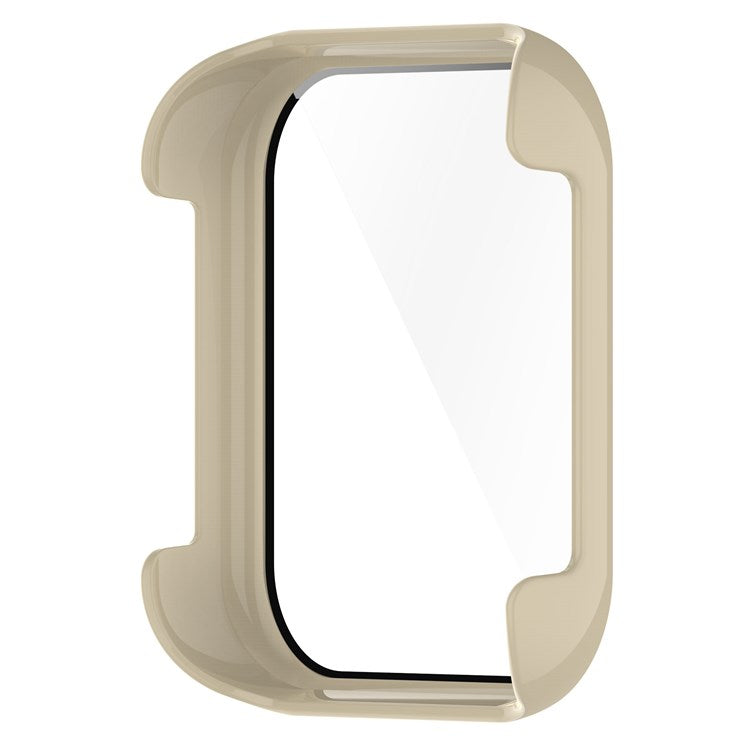 For Oppo Watch 2 46mm Anti-scratch PC Watch Case with Tempered Glass Screen Protector Full Protection Cover - Ivory White