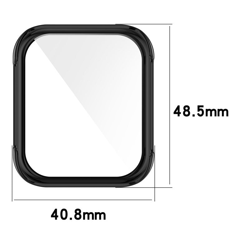 For Oppo Watch 2 46mm Anti-scratch PC Watch Case with Tempered Glass Screen Protector Full Protection Cover - Ivory White