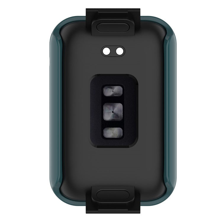 For Xiaomi Mi Band 7 Pro Hard PC  Case with HD Clear Tempered Glass Film Anti-Scratch Protective Cover - Pine Needle Green