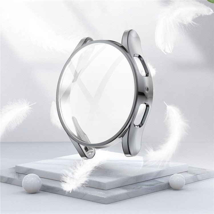For Samsung Galaxy Watch5 44mm Soft TPU Protective Case All-Around TPU Anti-Scratch Electroplating Cover - Grey