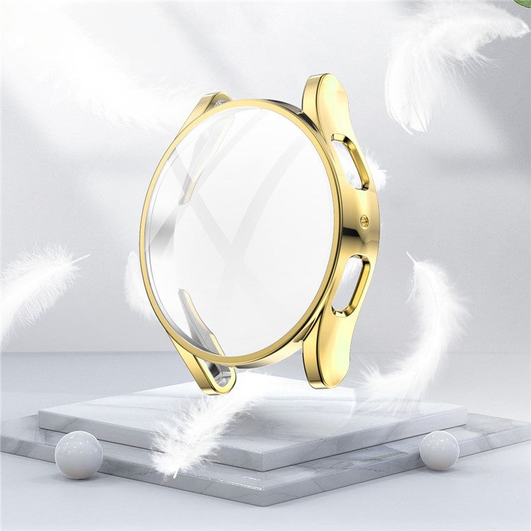 For Samsung Galaxy Watch5 44mm Soft TPU Protective Case All-Around TPU Anti-Scratch Electroplating Cover - Gold