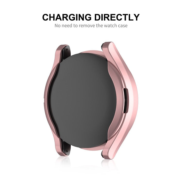 ENKAY HAT PRINCE For Samsung Galaxy Watch5 40mm Soft TPU Watch Case All Around Anti-Fall Electroplating Protective Cover - Grey