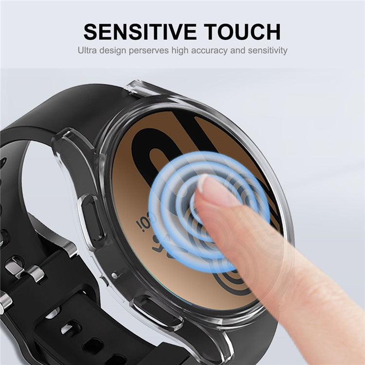 ENKAY HAT PRINCE For Samsung Galaxy Watch5 40mm Soft TPU Watch Case All Around Anti-Fall Electroplating Protective Cover - Grey