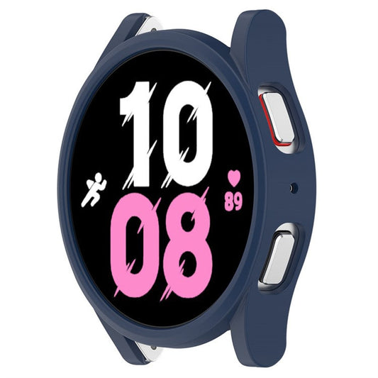For Samsung Galaxy Watch5 / Watch4 44mm Hard PC Smart Watch Case Anti-scratch Hollow Protective Cover - Midnight Blue