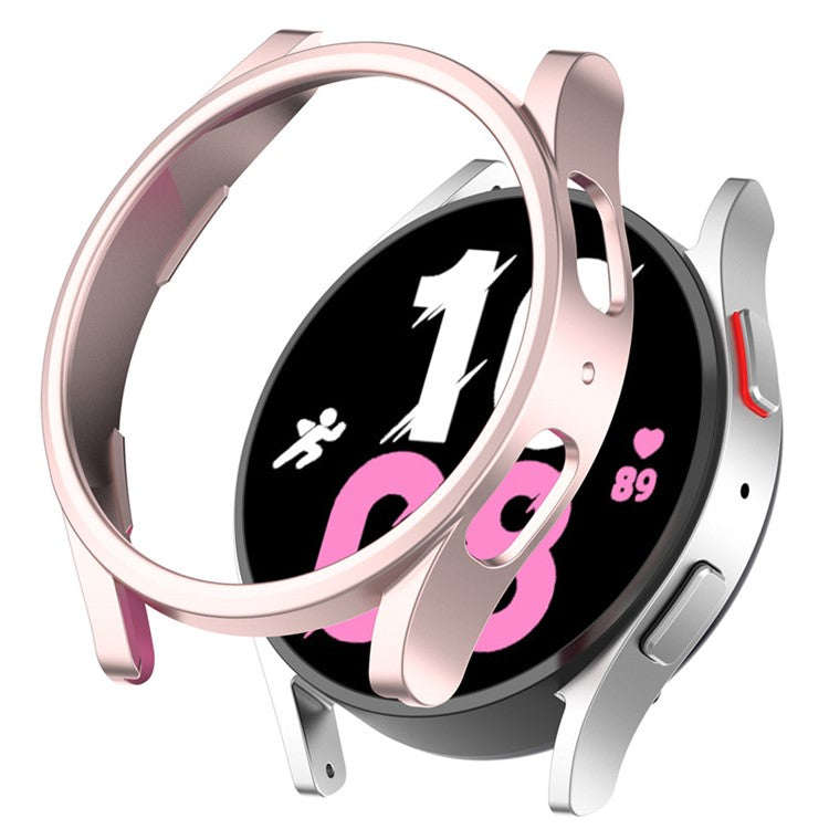 For Samsung Galaxy Watch5 / Watch4 44mm Hard PC Smart Watch Case Anti-scratch Hollow Protective Cover - Light Pink