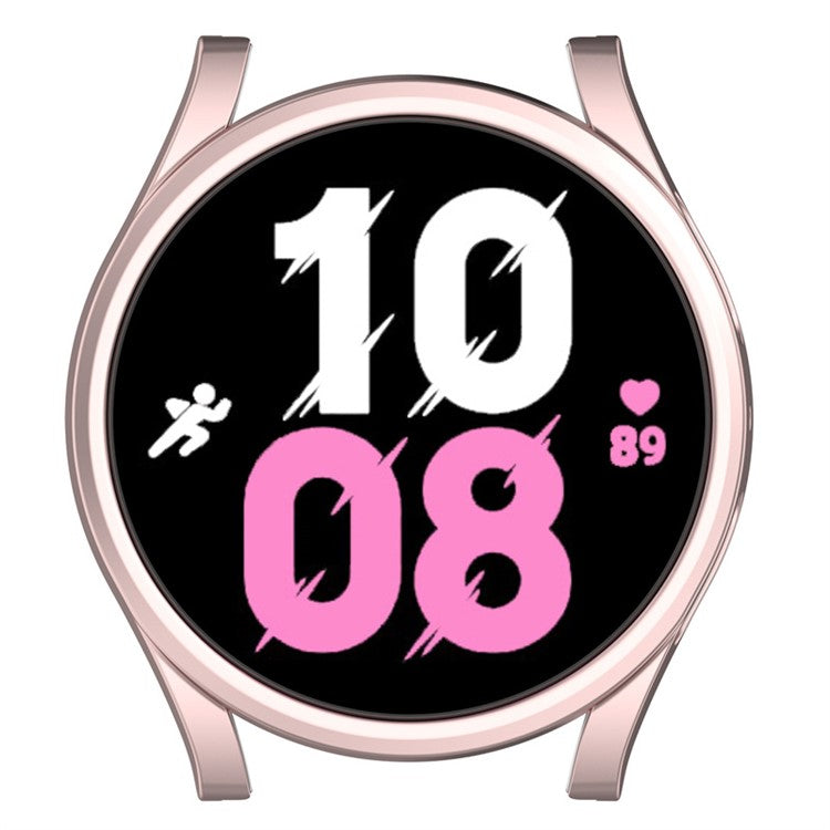 For Samsung Galaxy Watch5 / Watch4 44mm Hard PC Smart Watch Case Anti-scratch Hollow Protective Cover - Light Pink