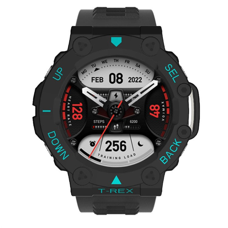 For Huami Amazfit T-Rex 2 Hard PC Smart Watch Case Scratch-resistant Dual Color Protective Cover - Black / Blue
