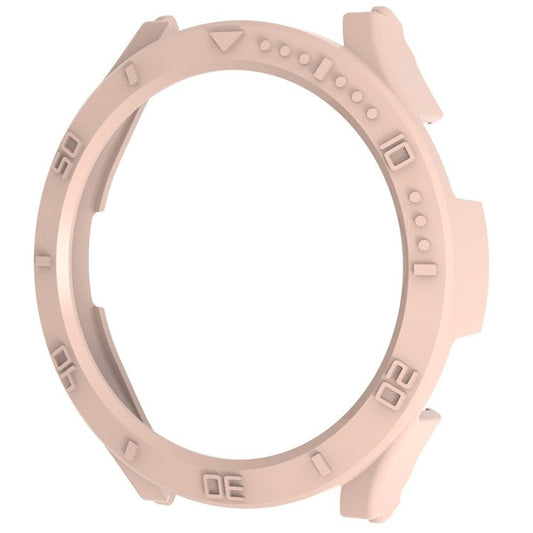 For Samsung Galaxy Watch 5 44mm Smart Watch PC Case Half Cover Frame Protector with Scale - Pink