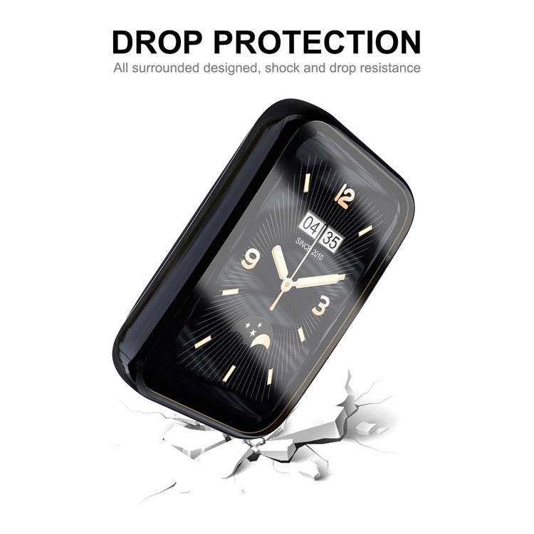 ENKAY HAT PRINCE For Xiaomi Mi Band 7 Pro Full Protection Soft TPU Watch Case Drop-Proof Electroplating Protective Cover with TPU Screen Film - Purple