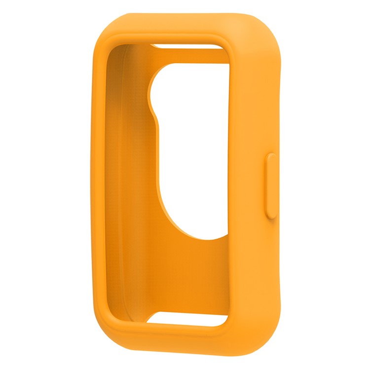 For Huawei Band 7 Silicone Watch Case Anti-scratch Watch Frame Protective Cover - Yellow