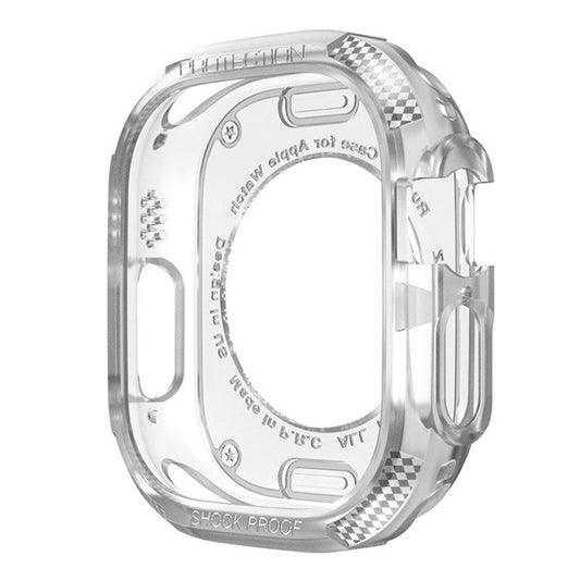 For Apple Watch Ultra 2 49mm / Ultra 49mm Carbon Fiber Pattern TPU Hollow Cover Anti-scratch Smart Watch Protective Case - Carbon Fiber Pattern