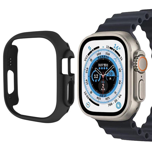 For Apple Watch Ultra 2 49mm / Ultra 49mm Quick Release Watch Case Sports Watch PC Case Half Covering Watch Protector - Black
