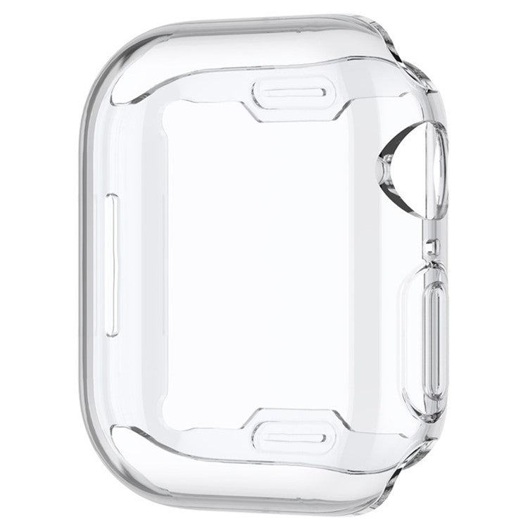 For Apple Watch Series 9 / 8 / 7 45mm Full Coverage TPU Watch Case Anti-scratch Electroplating Protective Cover - Transparent