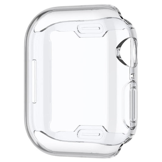 For Apple Watch Series 9 / 8 / 7 45mm Full Coverage TPU Watch Case Anti-scratch Electroplating Protective Cover - Transparent