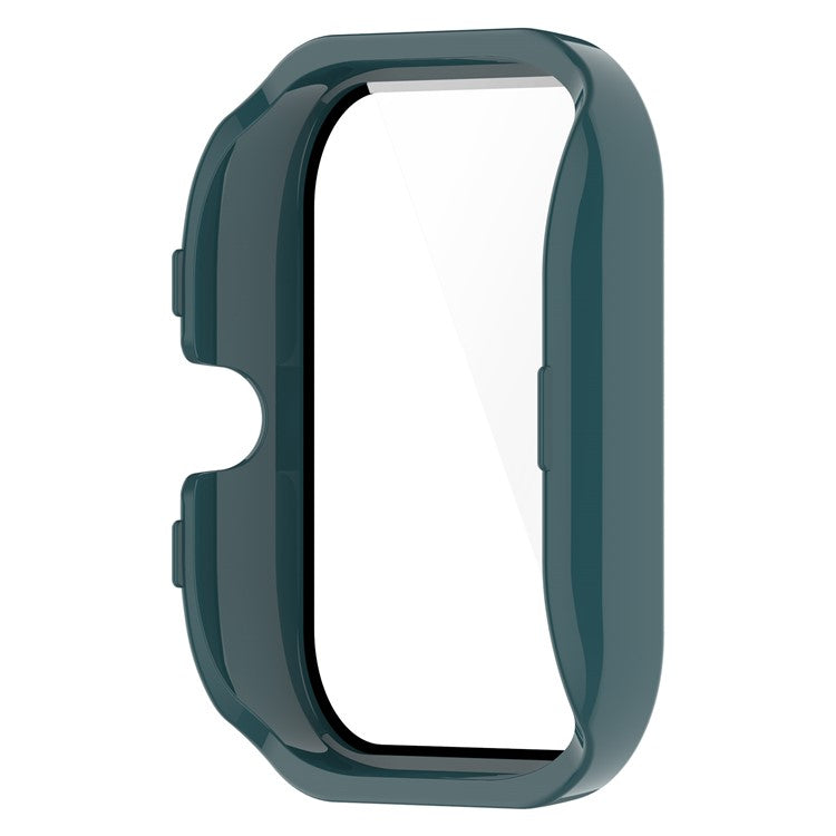 For Huami Amazfit GTS 4 Mini Hard PC Case with Tempered Glass Screen Protector Scratch Resistant Overall Protective Cover - Pine Needle Green
