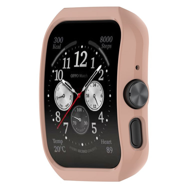 For Oppo Watch 3 Pro PC Watch Case Shockproof Protective Cover with Screen Protector - Pink