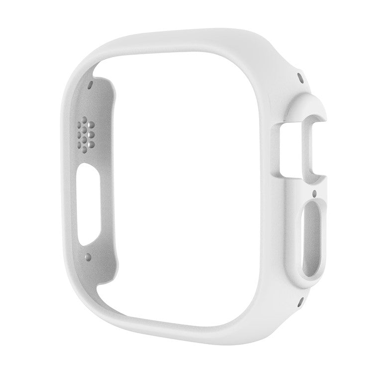 ENKAY HAT PRINCE For Apple Watch Ultra 2 49mm / Ultra 49mm Rubberized PC Watch Case Shockproof Protective Cover + 9H Screen Protector - White