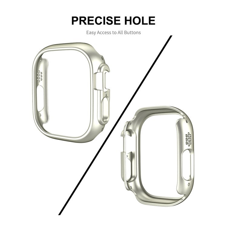 ENKAY HAT PRINCE For Apple Watch Ultra 2 49mm / Ultra 49mm Rubberized PC Watch Case Shockproof Protective Cover + 9H Screen Protector - White