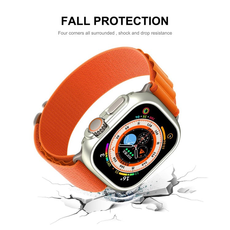 ENKAY HAT PRINCE For Apple Watch Ultra 2 49mm / Ultra 49mm Rubberized PC Watch Case Shockproof Protective Cover + 9H Screen Protector - White