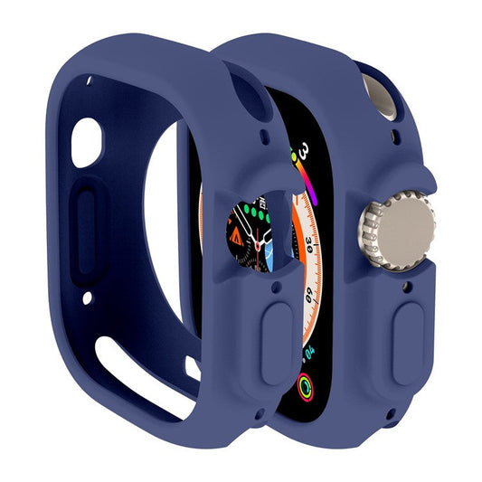 For Apple Watch Ultra 2 49mm / Ultra 49mm Candy Color Soft TPU Watch Case Precise Cutouts Protective Cover Frame - Sapphire