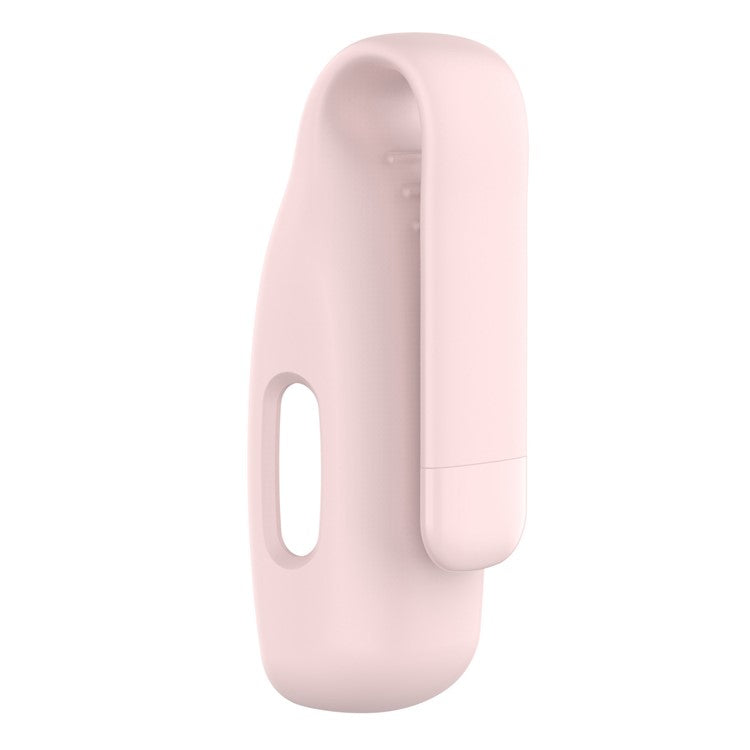 For Fitbit Inspire 3 / Inspire 2 / Ace 3 Silicone Clip Holder Protective Case Anti-Drop Fitness Tracker Cover - Rose Pink
