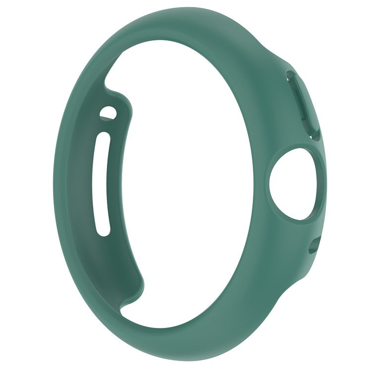 For Google Pixel Watch 2 / Pixel Watch Half Cover Hard PC Watch Case Anti-scratch Hollow Protective Cover Frame - Blackish Green