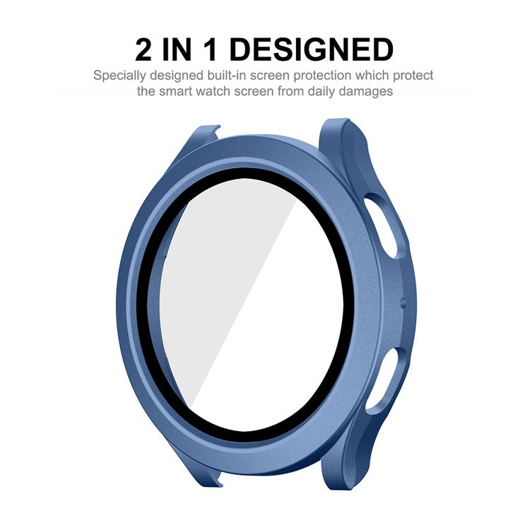 ENKAY HAT PRINCE For Samsung Galaxy Watch 4 / 5 44mm Anti-Moisture Waterproof Cover with Tempered Glass Screen Protector Hard PC All-Around Protective Case - Black
