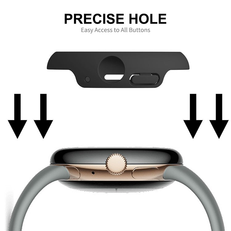 ENKAY HAT PRINCE For Google Pixel Watch 2 / Pixel Watch Hard PC Case with Tempered Glass Screen Protector Scratch Resistant Overall Protective Cover - Transparent