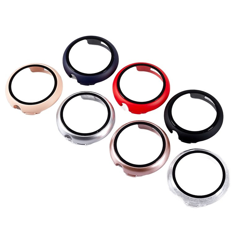 For Google Pixel Watch 2 / Pixel Watch Hard PC Watch Protective Case with Anti-scratch Tempered Glass Screen Protector - Red