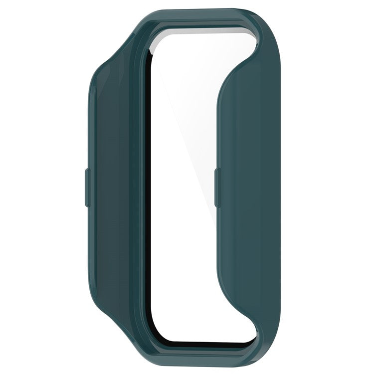 Watch Case for Xiaomi Redmi Band 2, Hard PC Full Protection Cover with Tempered Glass Screen Protector - Pine Needle Green