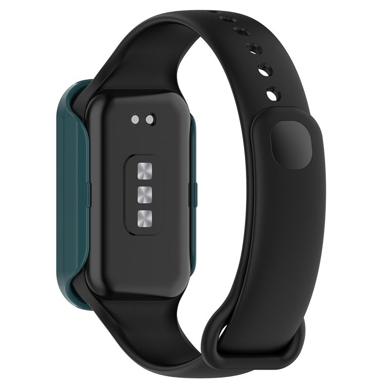 Watch Case for Xiaomi Redmi Band 2, Hard PC Full Protection Cover with Tempered Glass Screen Protector - Pine Needle Green