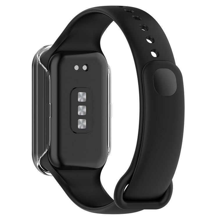 Watch Case for Xiaomi Redmi Band 2, Hard PC Full Protection Cover with Tempered Glass Screen Protector - Transparent