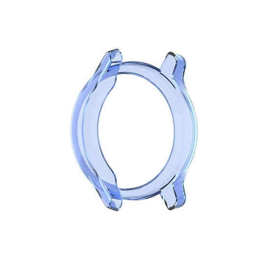 For Garmin Vivomove Luxe / Style Transparent TPU Smart Watch Frame Protective Case - Blue