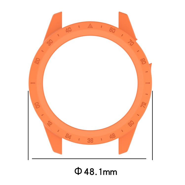 For Garmin MARQ (Gen 2) Anti-scratch Watch Case PC Protective Frame with Scale - Orange