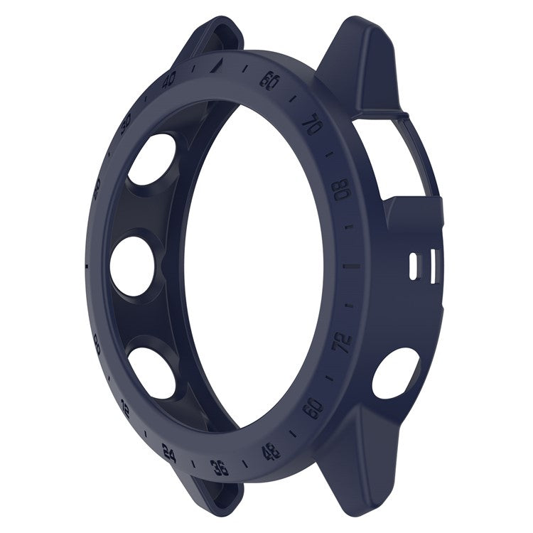 For Garmin MARQ (Gen 2) Anti-scratch Watch Case PC Protective Frame with Scale - Midnight Blue