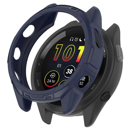 For Garmin Forerunner 265S Anti-collision Soft TPU Watch Case Anti-drop Protective Frame - Midnight Blue
