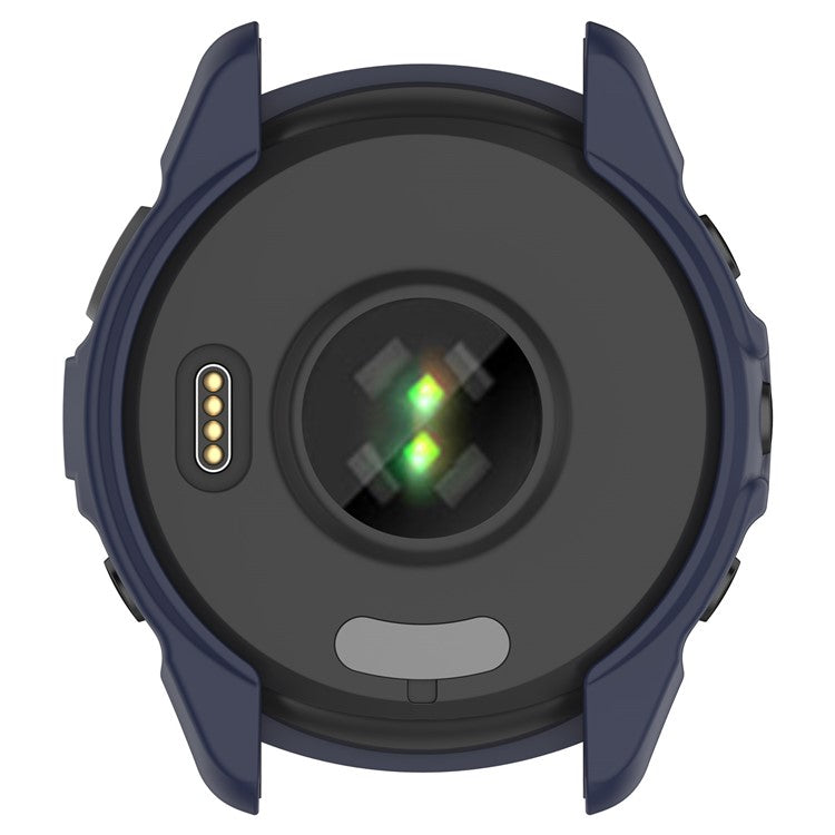 For Garmin Forerunner 265S Anti-collision Soft TPU Watch Case Anti-drop Protective Frame - Midnight Blue