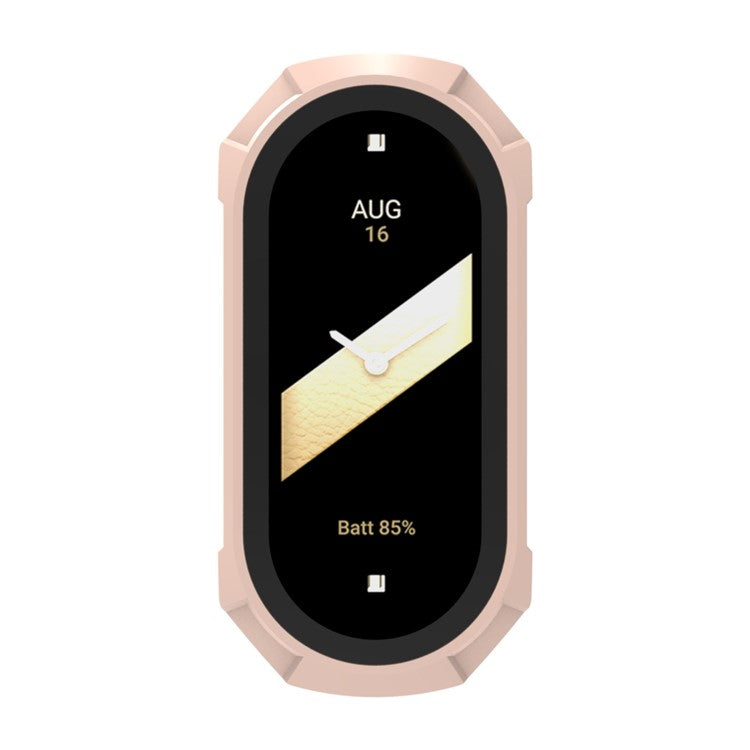 ENKAY Hat Prince For Xiaomi Smart Band 8 Full Coverage Hard PC Watch Case with HD Tempered Glass Film - Transparent